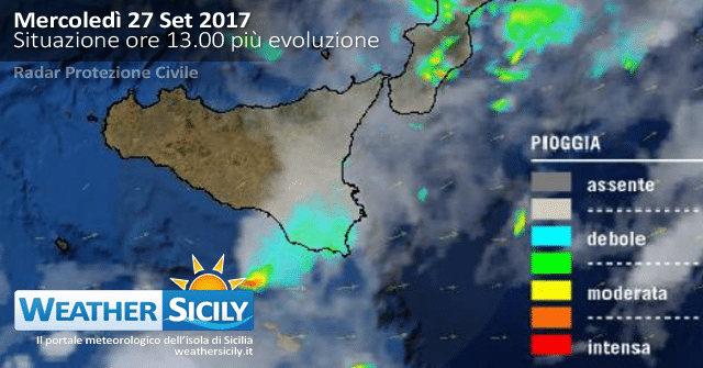 Sicilia situazione meteo attuale più evoluzione prossime 24 ore