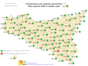 Sicilia, venerdì il picco del richiamo mite africano: temperature calde solo su micro frazioni