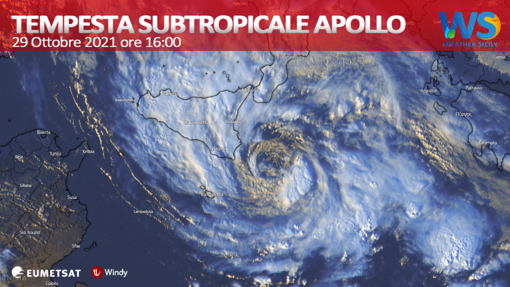 DIRETTA STREAMING CICLONE APOLLO MEDITERRANEAN SEA Weather Sicily