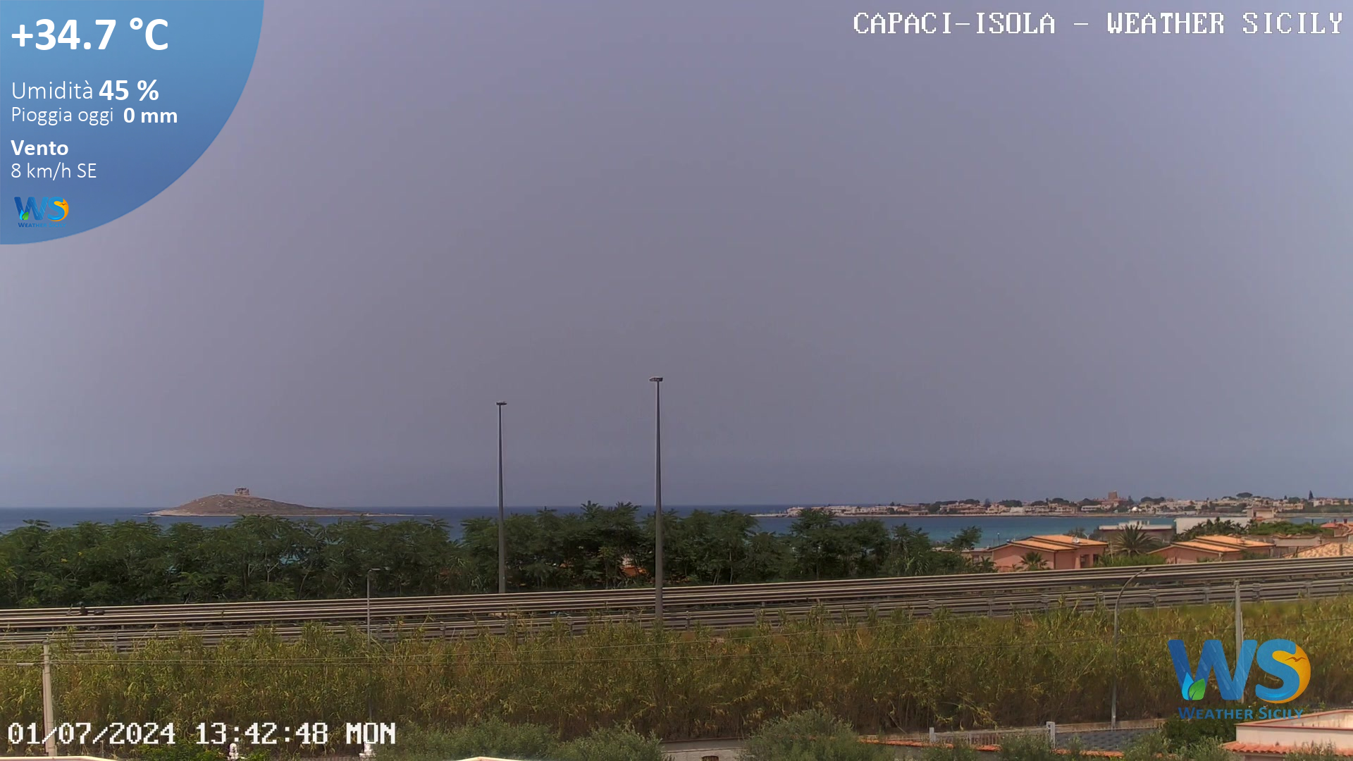 Palermo – Webcam Capaci, vista autostrada A29 Isola delle Femmine