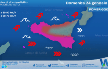 Sicilia, burrasca in arrivo dal pomeriggio: attese raffiche fino a 90 km/h.