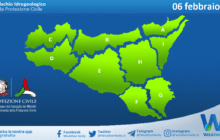 Sicilia: avviso rischio idrogeologico per sabato 06 febbraio 2021