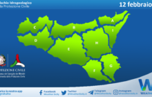 Sicilia: avviso rischio idrogeologico per venerdì 12 febbraio 2021