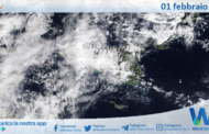 Sicilia: immagine satellitare Nasa di lunedì 01 febbraio 2021