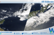 Sicilia: immagine satellitare Nasa di martedì 09 febbraio 2021