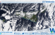 Sicilia: immagine satellitare Nasa di lunedì 15 febbraio 2021