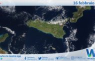 Sicilia: immagine satellitare Nasa di martedì 16 febbraio 2021