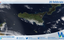 Sicilia: immagine satellitare Nasa di sabato 20 febbraio 2021