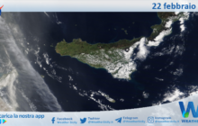 Sicilia: immagine satellitare Nasa di lunedì 22 febbraio 2021