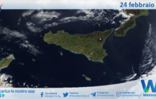 Sicilia: immagine satellitare Nasa di mercoledì 24 febbraio 2021