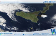 Sicilia: immagine satellitare Nasa di domenica 28 febbraio 2021