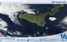 Sicilia: immagine satellitare Nasa di domenica 28 febbraio 2021