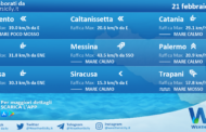 Sicilia: condizioni meteo-marine previste per domenica 21 febbraio 2021