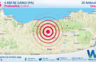 Sicilia: scossa di terremoto magnitudo 2.5 nei pressi di Gangi (PA)