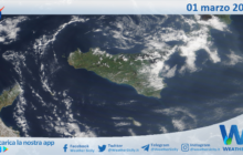 Sicilia: immagine satellitare Nasa di lunedì 01 marzo 2021