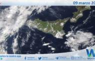 Sicilia: immagine satellitare Nasa di martedì 09 marzo 2021