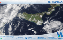 Sicilia: immagine satellitare Nasa di martedì 09 marzo 2021