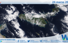 Sicilia: immagine satellitare Nasa di mercoledì 24 marzo 2021