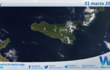 Sicilia: immagine satellitare Nasa di mercoledì 31 marzo 2021