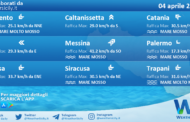 Sicilia: condizioni meteo-marine previste per domenica 04 aprile 2021