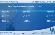 Sicilia: Radiosondaggio Trapani Birgi di mercoledì 14 aprile 2021 ore 12:00