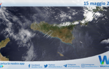 Sicilia: immagine satellitare Nasa di sabato 15 maggio 2021