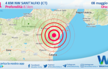 Sicilia: scossa di terremoto magnitudo 3.1 nei pressi di Sant'Alfio (CT)