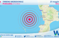 Sicilia: scossa di terremoto magnitudo 2.7 nel Tirreno Meridionale (MARE)