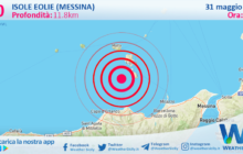 Sicilia: scossa di terremoto magnitudo 3.0 nei pressi di Isole Eolie (Messina)