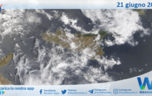 Sicilia: immagine satellitare Nasa di lunedì 21 giugno 2021