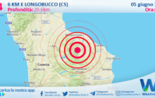 Sicilia: scossa di terremoto magnitudo 3.4 nei pressi di Longobucco (CS)