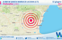 Sicilia: scossa di terremoto magnitudo 2.8 nei pressi di Santa Maria di Licodia (CT)