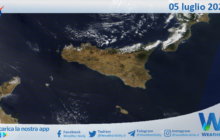 Sicilia: immagine satellitare Nasa di lunedì 05 luglio 2021