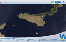 Sicilia: immagine satellitare Nasa di giovedì 29 luglio 2021