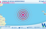 Sicilia: scossa di terremoto magnitudo 3.0 nel Canale di Sicilia meridionale (MARE)