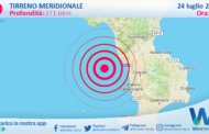 Sicilia: scossa di terremoto magnitudo 3.9 nel Tirreno Meridionale (MARE)