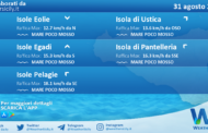 Sicilia, isole minori: condizioni meteo-marine previste per martedì 31 agosto 2021