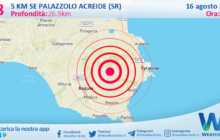 Sicilia: scossa di terremoto magnitudo 2.8 nei pressi di Palazzolo Acreide (SR)