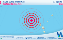 Sicilia: scossa di terremoto magnitudo 3.6 nei pressi di Isole Eolie (Messina)