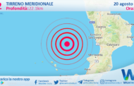 Sicilia: scossa di terremoto magnitudo 3.2 nel Tirreno Meridionale (MARE)