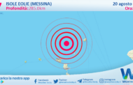 Sicilia: scossa di terremoto magnitudo 2.7 nei pressi di Isole Eolie (Messina)