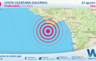 Sicilia: scossa di terremoto magnitudo 2.9 nei pressi di Costa Cilentana (Salerno)