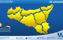 Sicilia: avviso rischio idrogeologico per sabato 04 settembre 2021