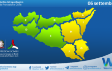 Sicilia: avviso rischio idrogeologico per lunedì 06 settembre 2021