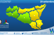 Emessa allerta meteo gialla su Sicilia settentrionale e orientale per mercoledì 29 settembre 2021