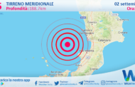 Sicilia: scossa di terremoto magnitudo 2.5 nel Tirreno Meridionale (MARE)