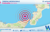 Sicilia: scossa di terremoto magnitudo 2.6 nel Tirreno Meridionale (MARE)