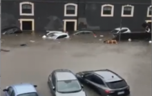 Catania: Piogge alluvionali, piazza Alcala sommersa (VIDEO)