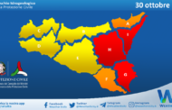 Prosegue l'allerta meteo rossa su parte della Sicilia orientale per sabato 30 ottobre 2021