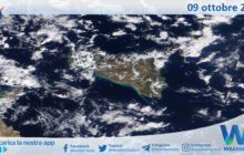 Sicilia: immagine satellitare Nasa di sabato 09 ottobre 2021